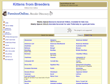 Tablet Screenshot of cats.pawsitesonline.com
